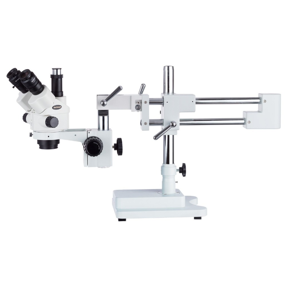 Amscope Microscope Stereo 7X-45X - AmScope 듀얼 암 붐 스탠드 휴대폰